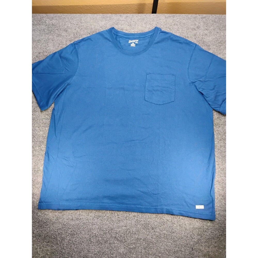 Duluth Trading Co Mens 3XL Longtail T Blue Pocket Relaxed Fit Short Sleeve Tee